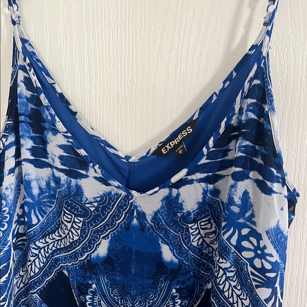Express Blue Sleeveless Maxi Dress